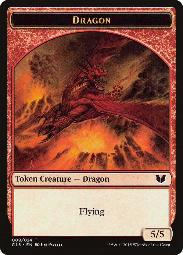 Dragon // Dragon Double-Sided Token (C15-9 // 9) - Commander 2015 Tokens