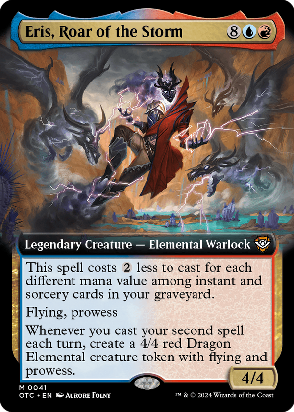 Eris, Roar of the Storm (Extended Art) (OTC-041) - Outlaws of Thunder Junction Commander: (Extended Art)