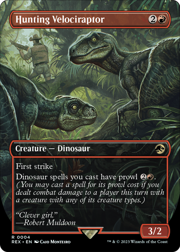 Hunting Velociraptor (Borderless) (REX-004) - Jurassic World Collection