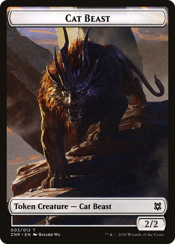 Cat Beast (TZNR-003) - Zendikar Rising Tokens