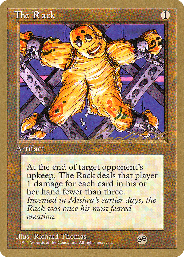 The Rack - 1996 Leon Lindback (4ED) (SB) (WCD-) - Pro Tour Collector Set