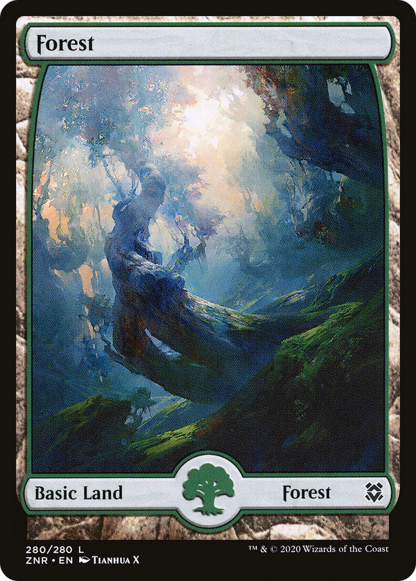 Forest (280) - Full Art (ZNR-280) - Zendikar Rising: (Full Art) Foil
