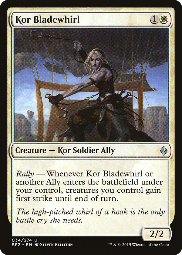 Kor Bladewhirl (BFZ-034) - Battle for Zendikar Foil