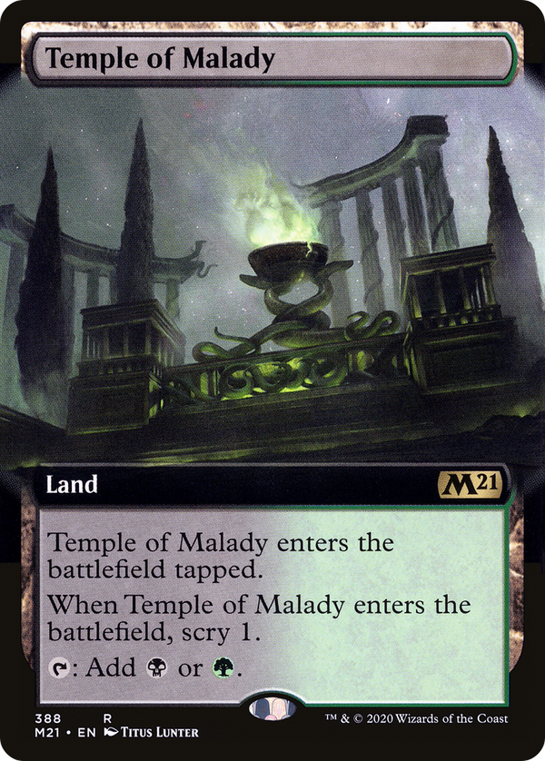 Temple of Malady (Extended Art) (M21-388) - Core Set 2021: (Extended Art)