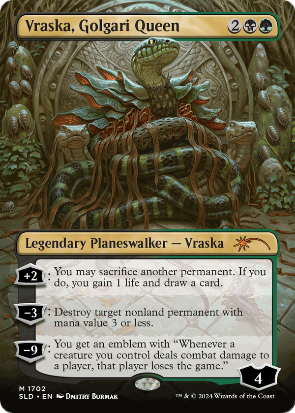 Vraska, Golgari Queen (SLD-1702) - Secret Lair Drop (Borderless) Foil