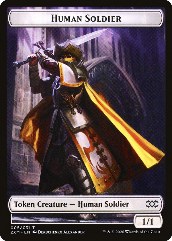Human Soldier (T2XM-005) - Double Masters Tokens Foil