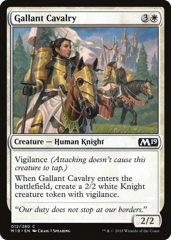 Gallant Cavalry (M19-012) - Core Set 2019 Foil