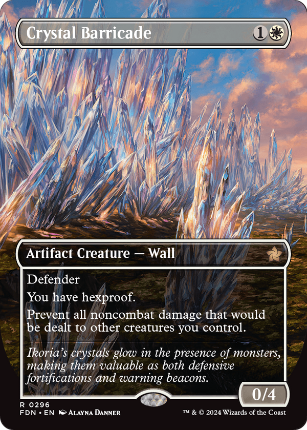 Crystal Barricade (Borderless) (FDN-296) - Foundations Foil