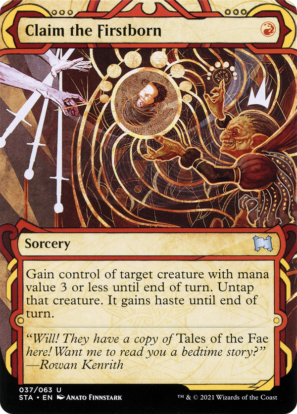 Claim the Firstborn (STA-037) - Strixhaven Mystical Archive: (Showcase) (Borderless)