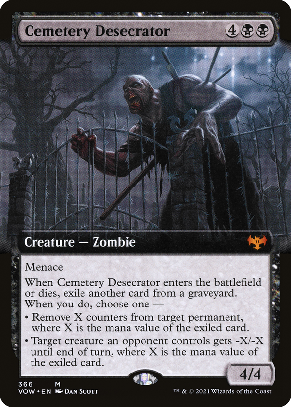 Cemetery Desecrator (Extended Art) (VOW-366) - Innistrad: Crimson Vow: (Extended Art) Foil