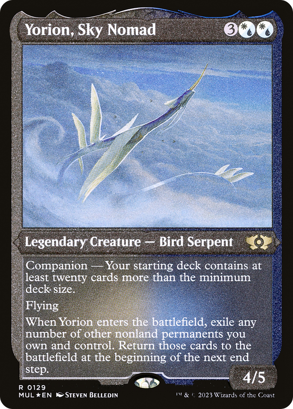 Yorion, Sky Nomad (Foil Etched) (MUL-129) - Multiverse Legends: (companion) Foil