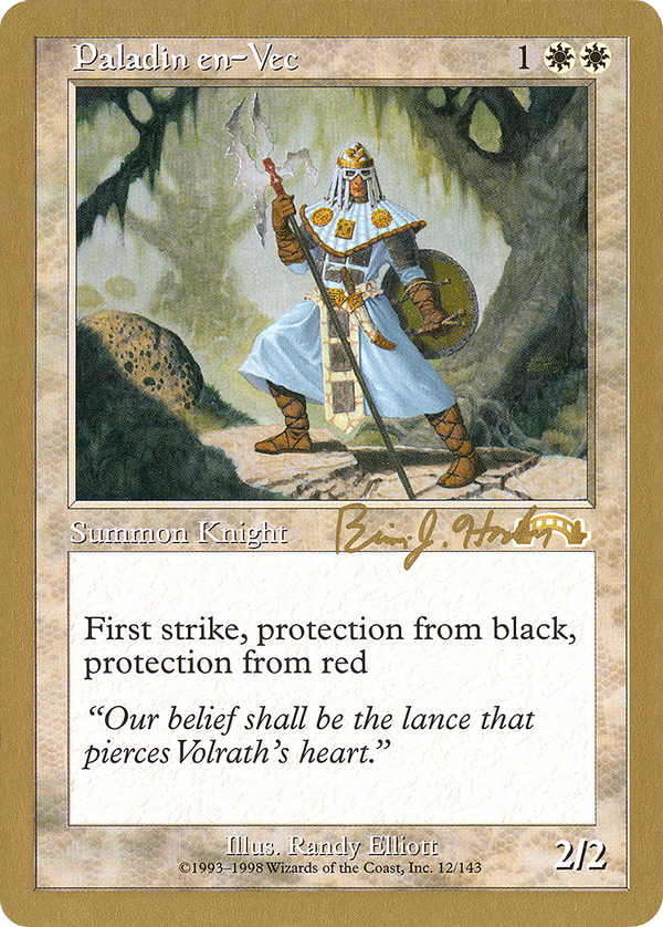Paladin en-Vec - 1998 Brian Hacker (EXO) (WCD-) - World Championship Decks 1998