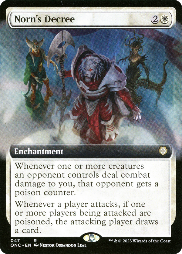 Norn's Decree (Extended Art) (ONC-047) - Phyrexia: All Will Be One Commander: (Extended Art)
