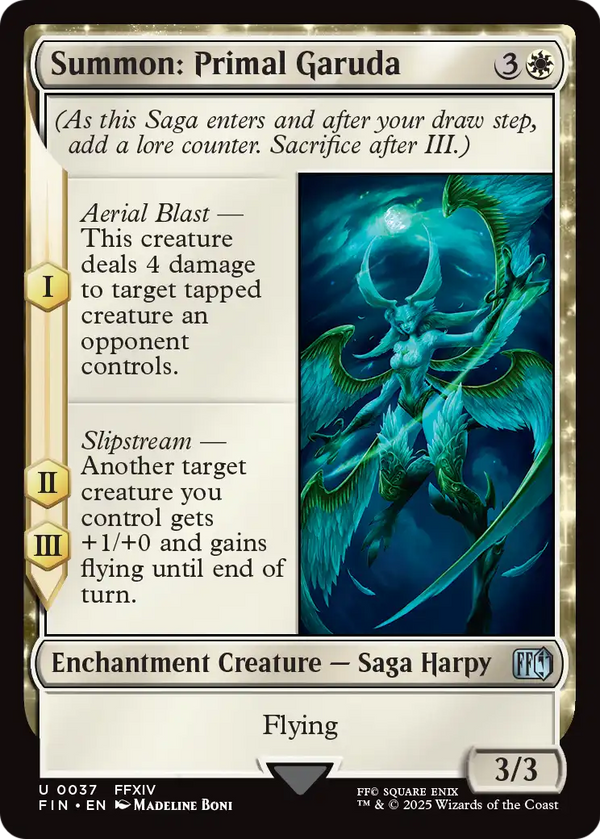 Summon: Primal Garuda (FIN-037) - FINAL FANTASY: (enchantment) Foil