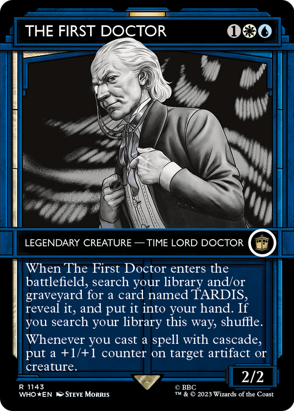 The First Doctor (Showcase) (Surge Foil) (WHO-1143) - Doctor Who: (Showcase) (Borderless) Foil