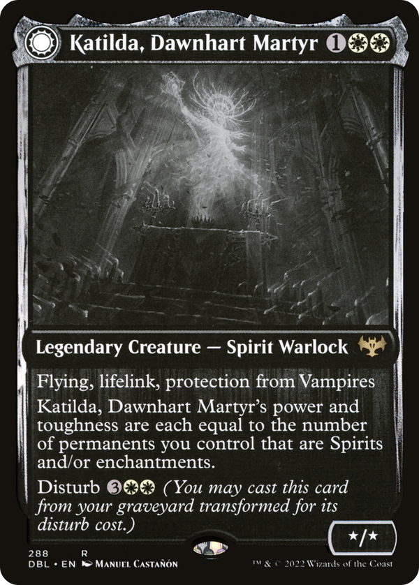 Katilda, Dawnhart Martyr (DBL-288) - Innistrad: Double Feature: (Double Faced Transform)