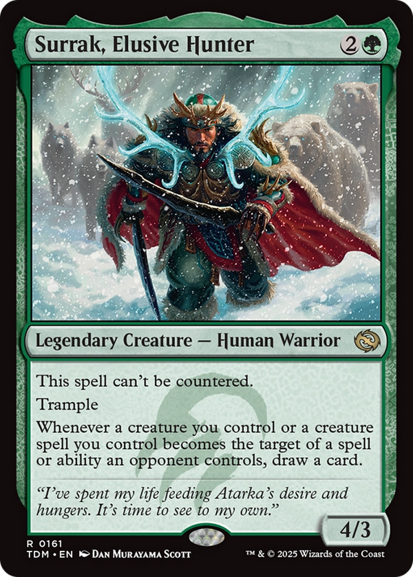 Surrak, Elusive Hunter (TDM-161) - Tarkir: Dragonstorm Foil