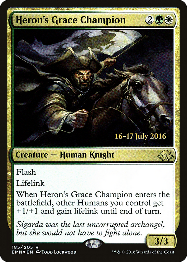 Heron's Grace Champion (PRE-185S) - Eldritch Moon Promos Foil