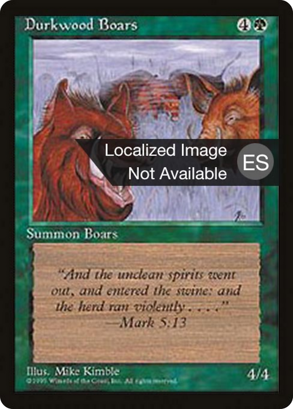 Durkwood Boars (4BB-) - Fourth Edition Foreign Black Border