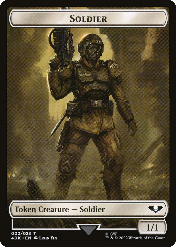 Soldier (T40K-002) - Warhammer 40,000 Tokens
