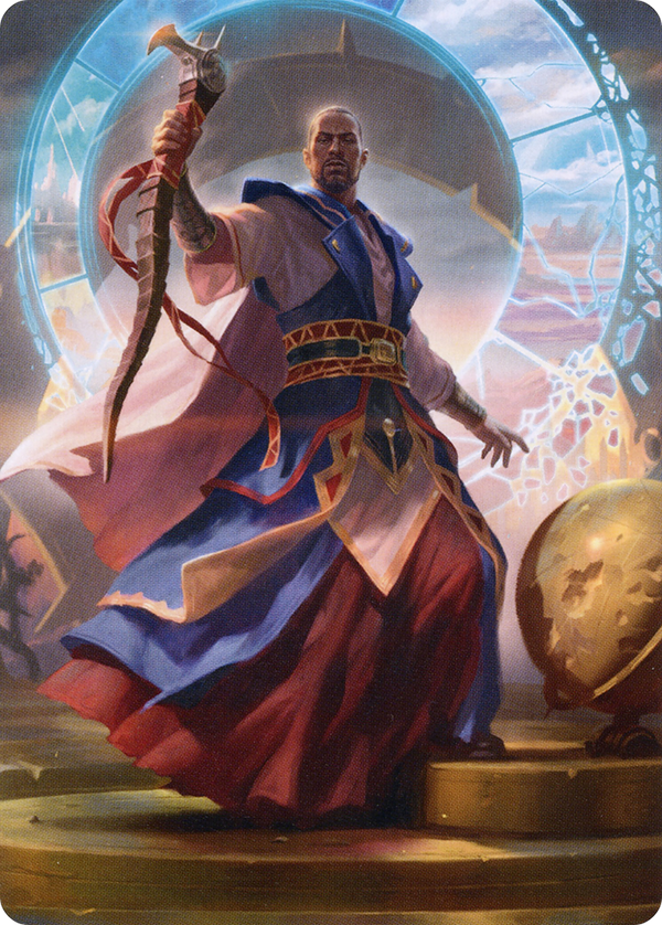 Teferi, Who Slows the Sunset // Teferi, Who Slows the Sunset (AMID-010) - Midnight Hunt Art Series (Borderless)