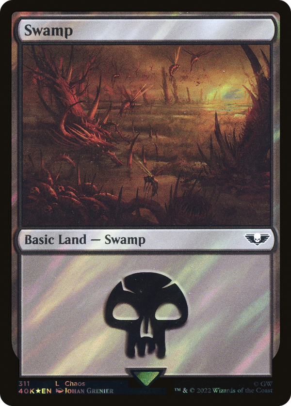 Swamp (311) (Surge Foil) (40K-311) - Warhammer 40,000 Commander Foil