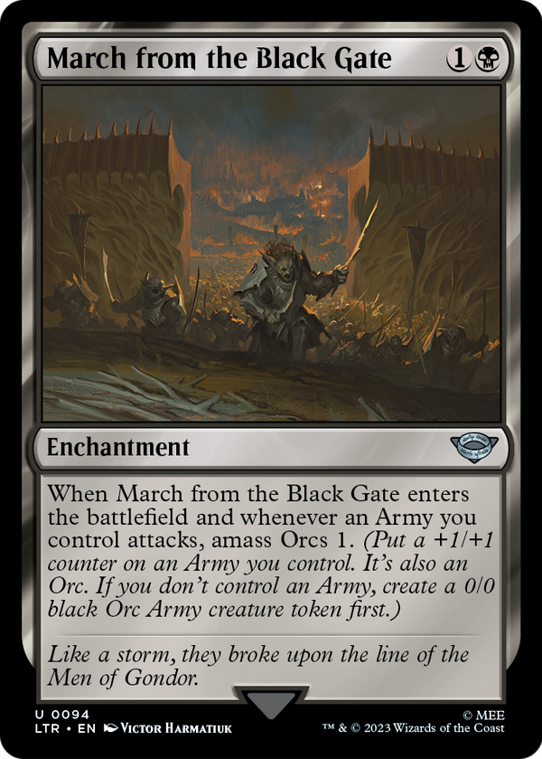 March from the Black Gate (LTR-094) - The Lord of the Rings: Tales of Middle-earth Foil