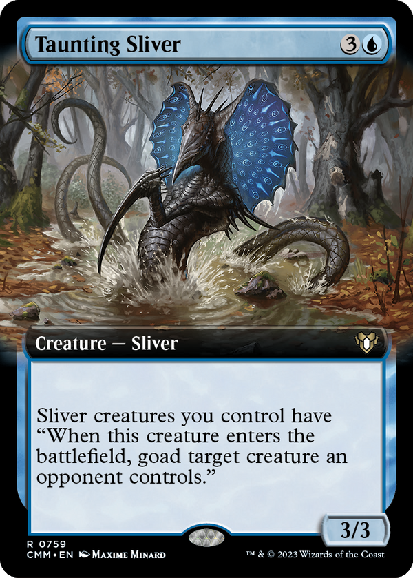 Taunting Sliver (Extended Art) (CMM-759) - Commander Masters: (Extended Art)