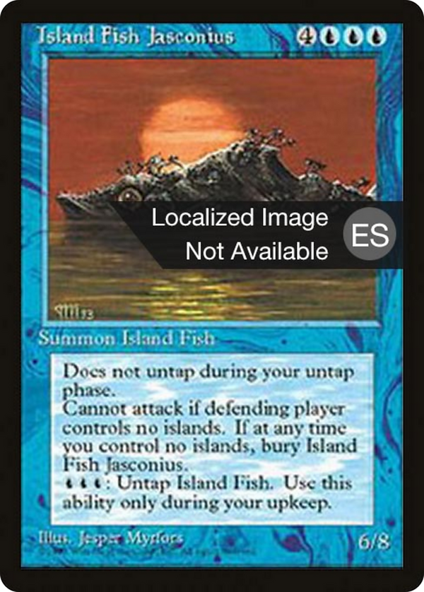 Island Fish Jasconius (4BB-) - Fourth Edition Foreign Black Border