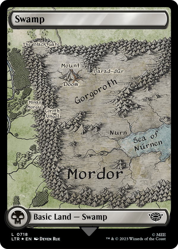 Swamp (0718) (Surge Foil) (LTR-718) - The Lord of the Rings: Tales of Middle-earth Foil