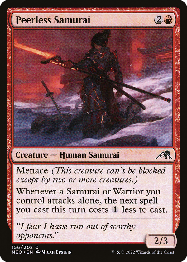 Peerless Samurai (NEO-156) - Kamigawa: Neon Dynasty