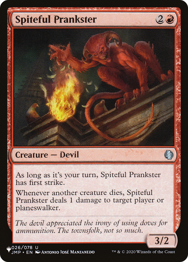 Spiteful Prankster (LIST-JMP-26) - The List