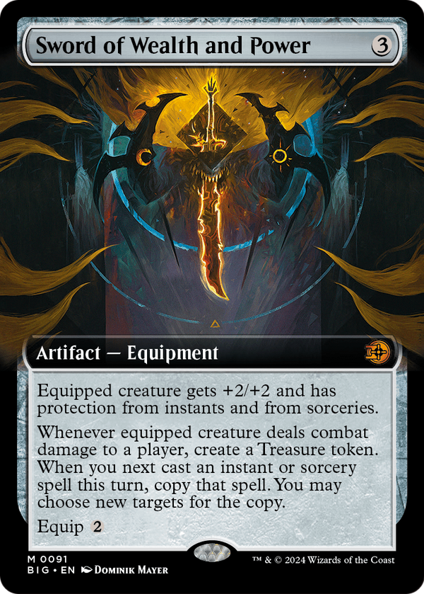 Sword of Wealth and Power (Extended Art) (BIG-091) - The Big Score: (Extended Art) Foil