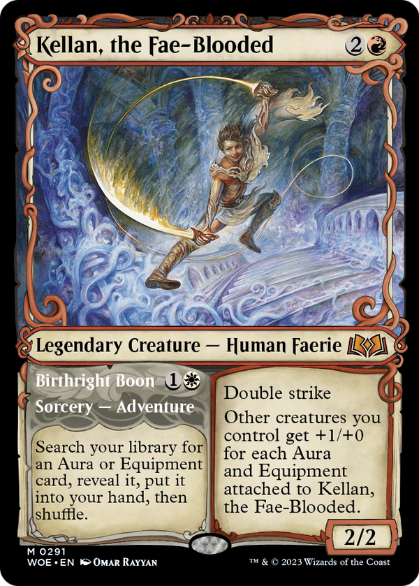 Kellan, the Fae-Blooded (Showcase) (WOE-291) - Wilds of Eldraine: (Showcase) Foil