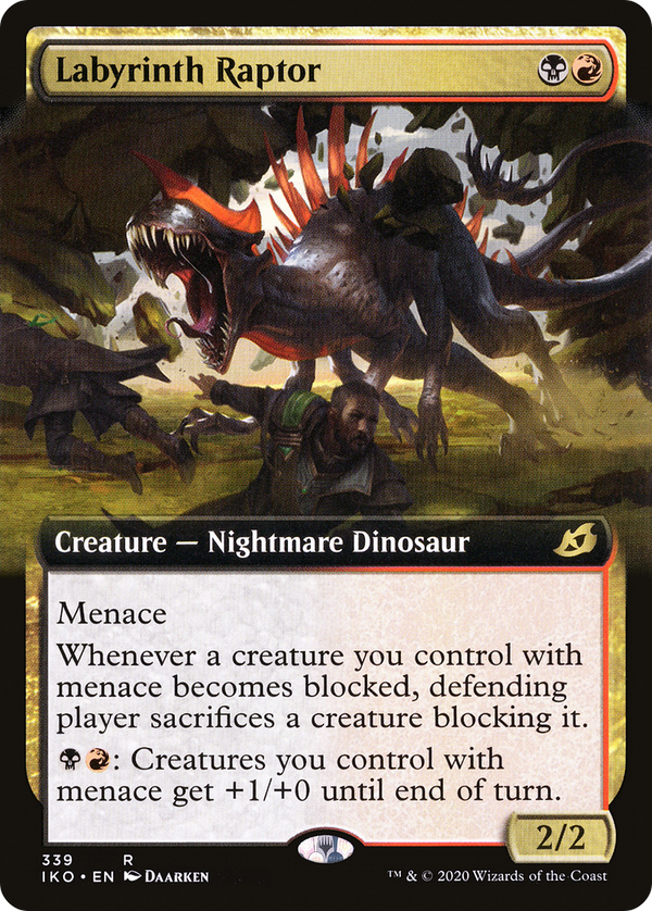 Labyrinth Raptor (Extended Art) (IKO-339) - Ikoria: Lair of Behemoths: (Extended Art) Foil