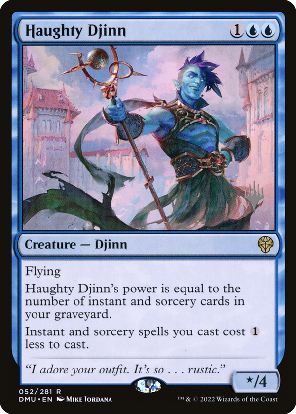 Haughty Djinn (PPDMU-052) - Dominaria United Promos Foil