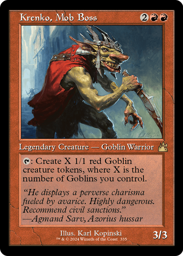 Krenko, Mob Boss (Retro Frame) (RVR-335) - Ravnica Remastered