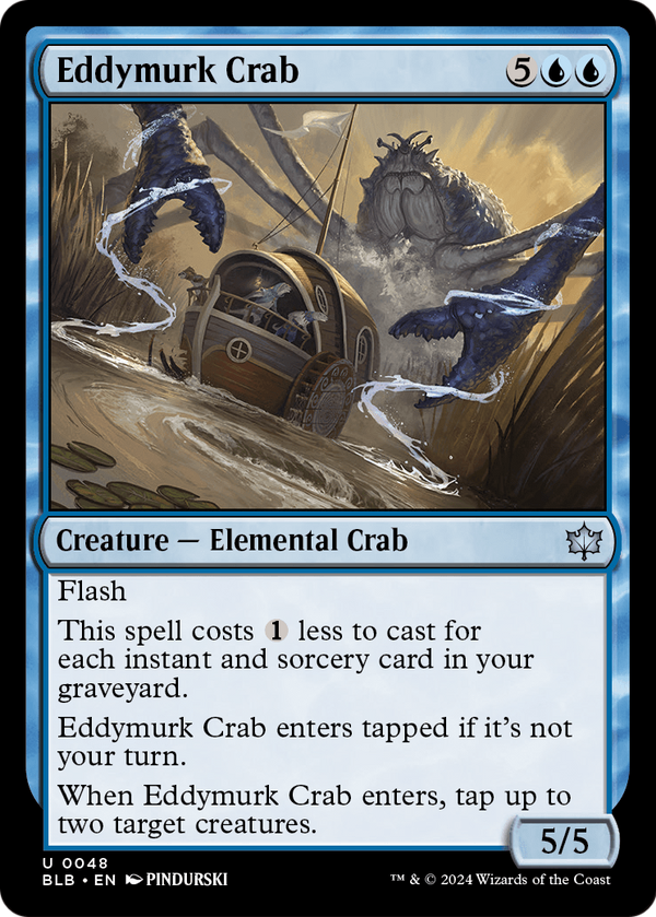 Eddymurk Crab (BLB-048) - Bloomburrow Foil