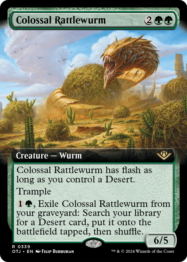 Colossal Rattlewurm (Extended Art) (OTJ-339) - Outlaws of Thunder Junction: (Extended Art)