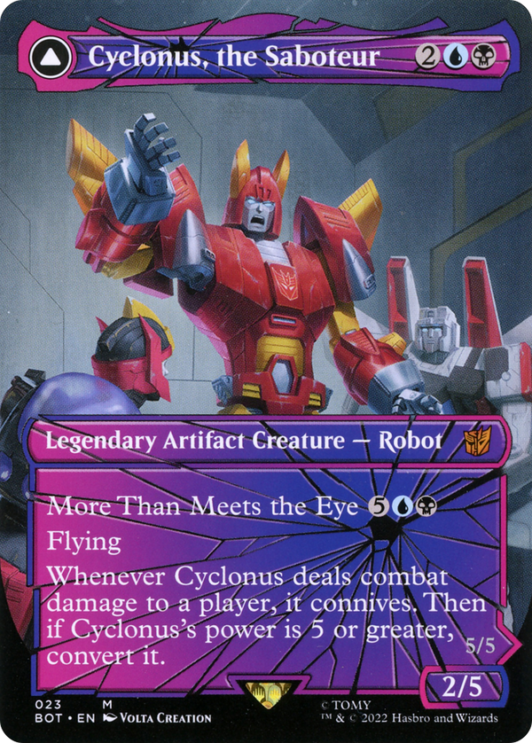 Cyclonus, the Saboteur (Shattered Glass) (BOT-023) - Transformers: (convertdfc, shatteredglass) (Borderless)
