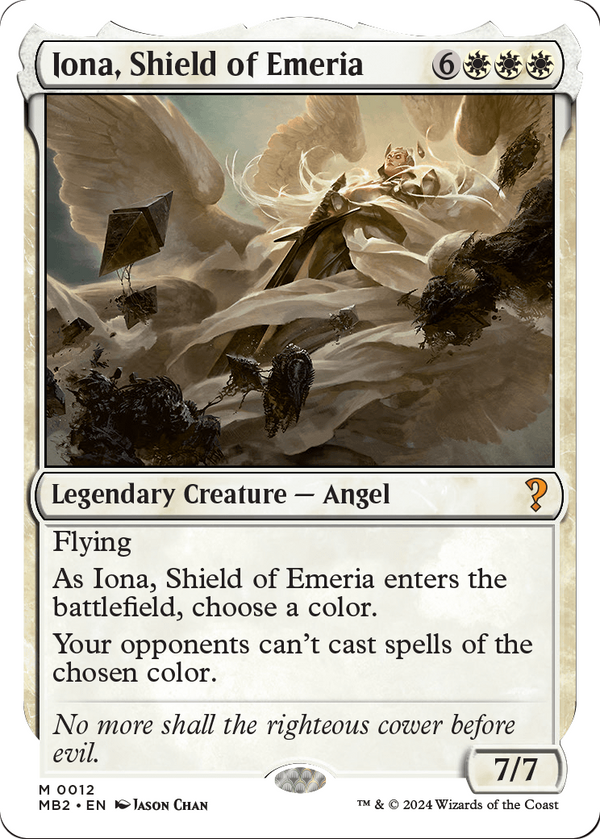 Iona, Shield of Emeria (White Border) (MB2-012) - Mystery Booster 2