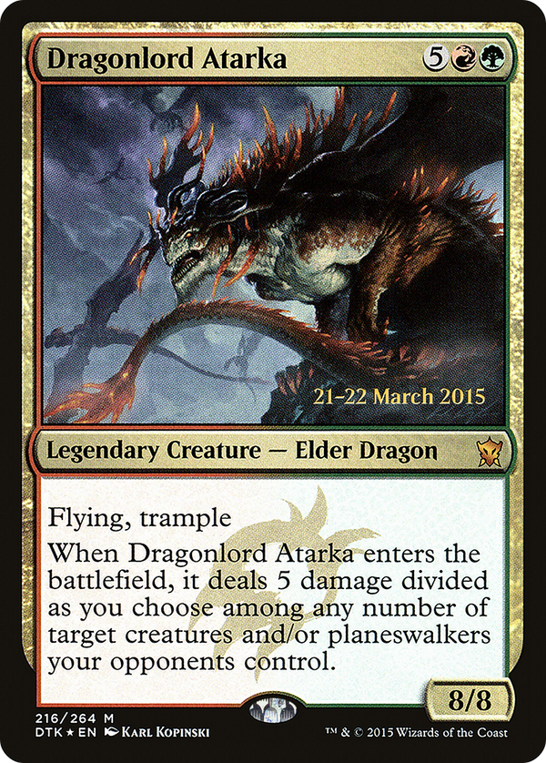 Dragonlord Atarka (PRE-216S) - Dragons of Tarkir Promos Foil