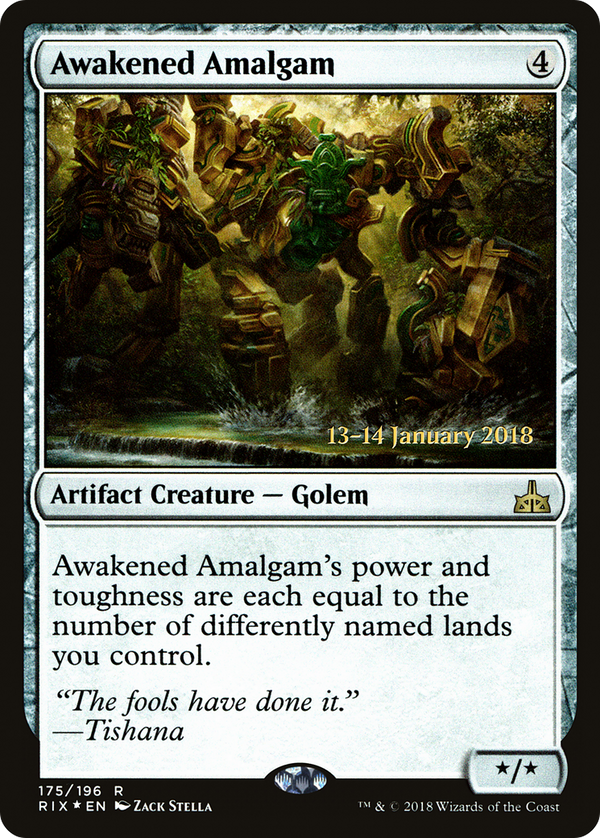 Awakened Amalgam (PRE-175S) - Rivals of Ixalan Promos Foil