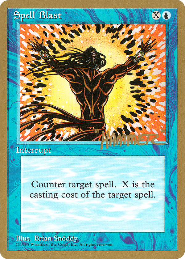 Spell Blast - 1996 Shawn "Hammer" Regnier (4ED) (WCD-) - Pro Tour Collector Set