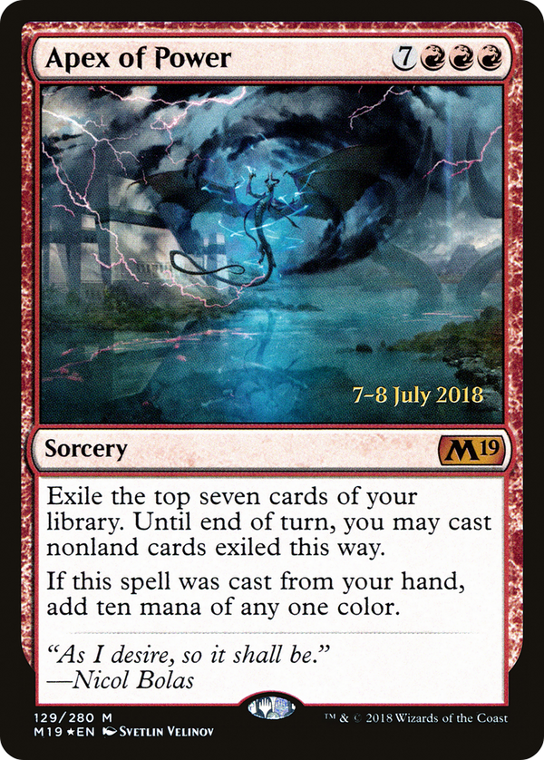 Apex of Power (PRE-129S) - Core Set 2019 Promos Foil