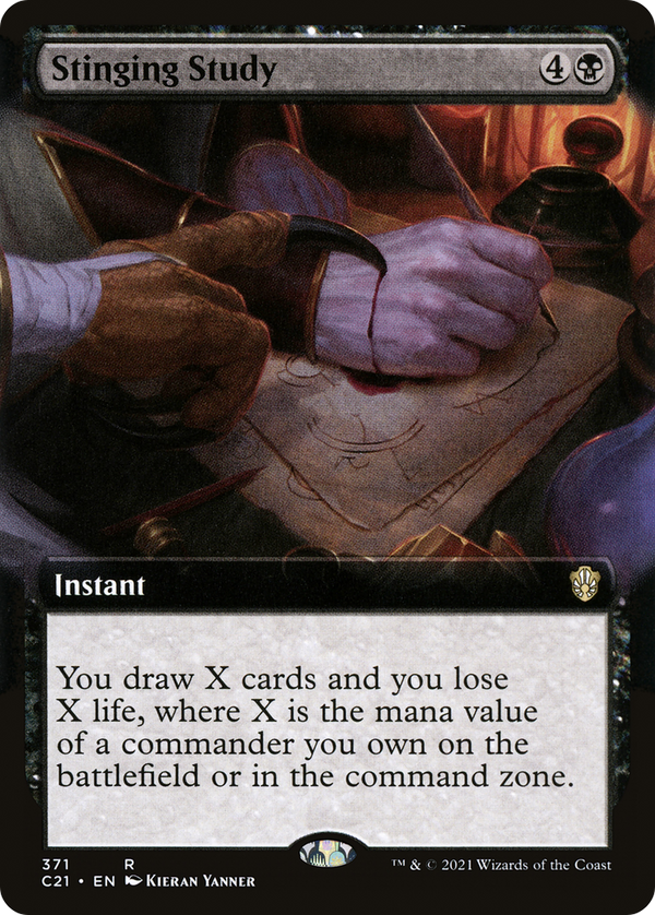 Stinging Study (Extended Art) (C21-371) - Commander 2021: (Extended Art)