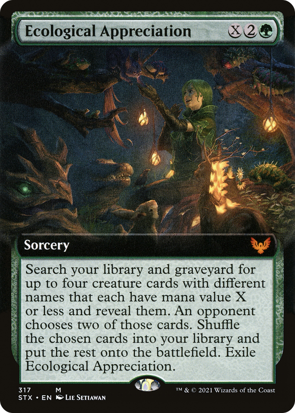 Ecological Appreciation (Extended Art) (STX-317) - Strixhaven: School of Mages: (Extended Art) Foil