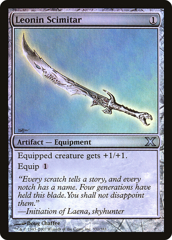 Leonin Scimitar (10E-331★) - Tenth Edition Foil