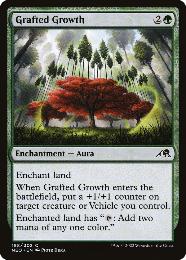 Grafted Growth (NEO-188) - Kamigawa: Neon Dynasty Foil