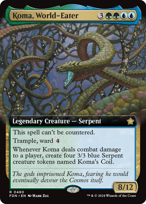 Koma, World-Eater (Extended Art) (FDN-480) - Foundations: (Extended Art) Foil
